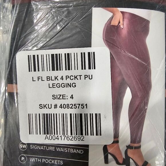 Legging Womens Plus 4 26 28 Dark Red Vegan Faux Leather Torrid Rave Disco Rocker - Picture 5 of 5